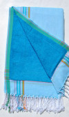 kikoy pareo serviette beach fashion bleu turquoise