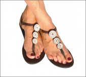 jolies sandales cuir perles multicolore kenya